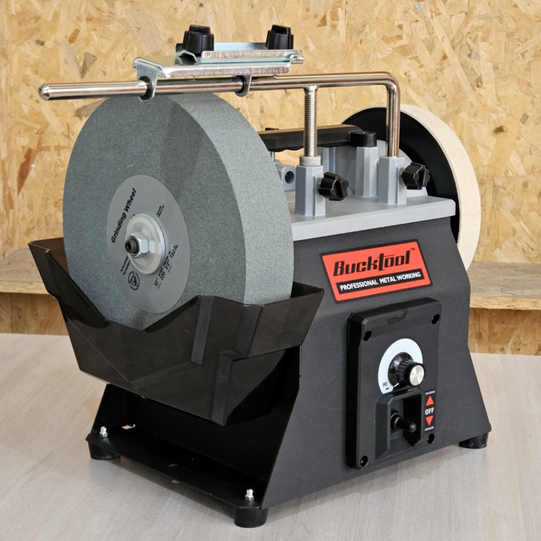 Achieve Razor-Sharp Precision with the BUCKTOOL 10-Inch Variable Speed Sharpening System - Bucktool