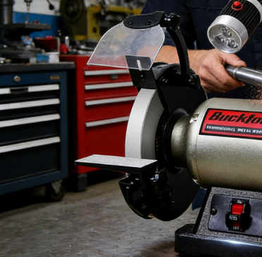 Master the Art of Sharpening with the BUCKTOOL 8-Inch Low-Speed Bench Grinder