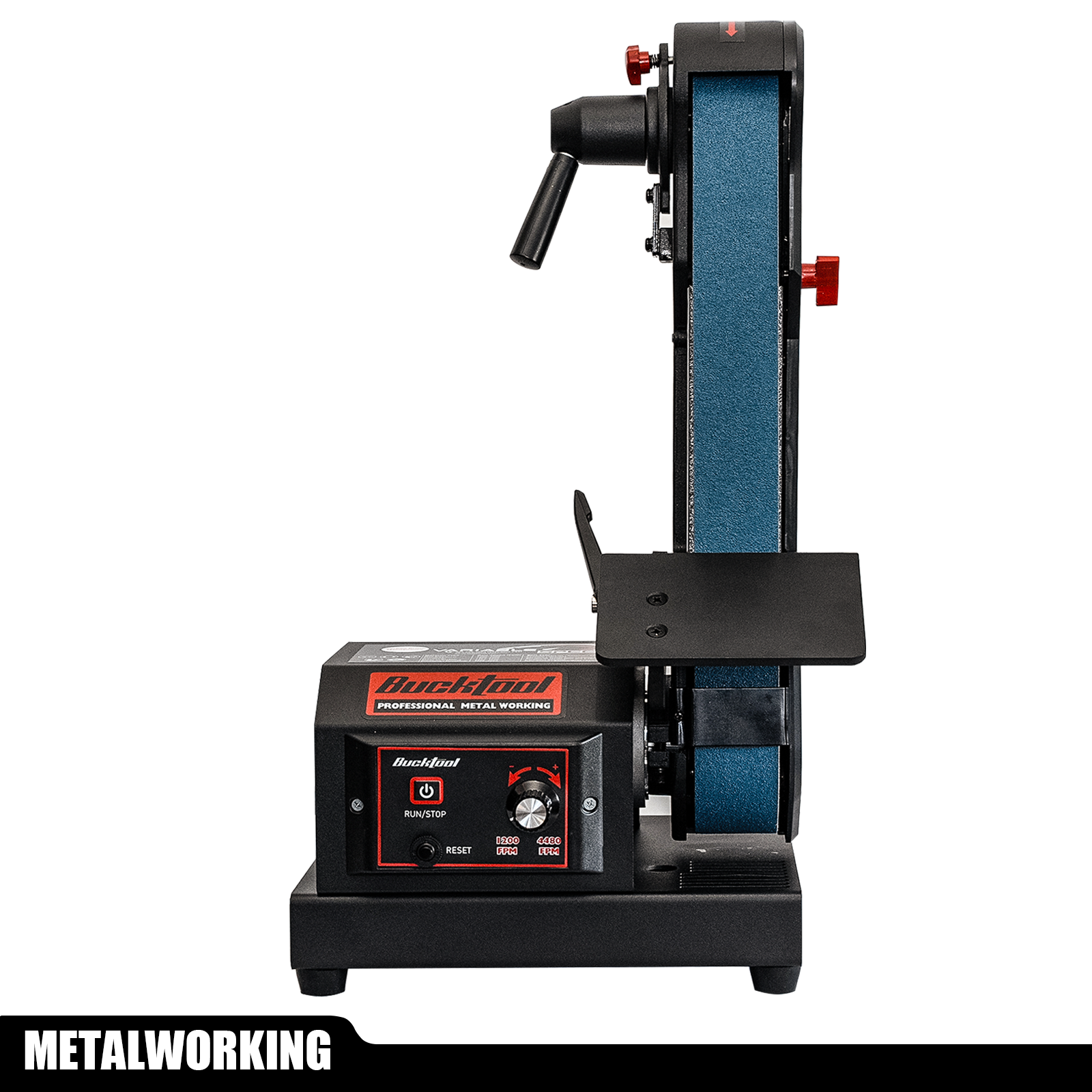 Bucktool Variable Speed 2×42 Inch Belt Sander for Knife Making and Met