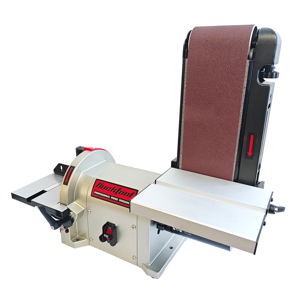 BUCKTOOL Bench Belt Sander with Direct Drive, 4x36 in. Belt & 8 in. Disc, 3/4HP, 5.0A BD4801