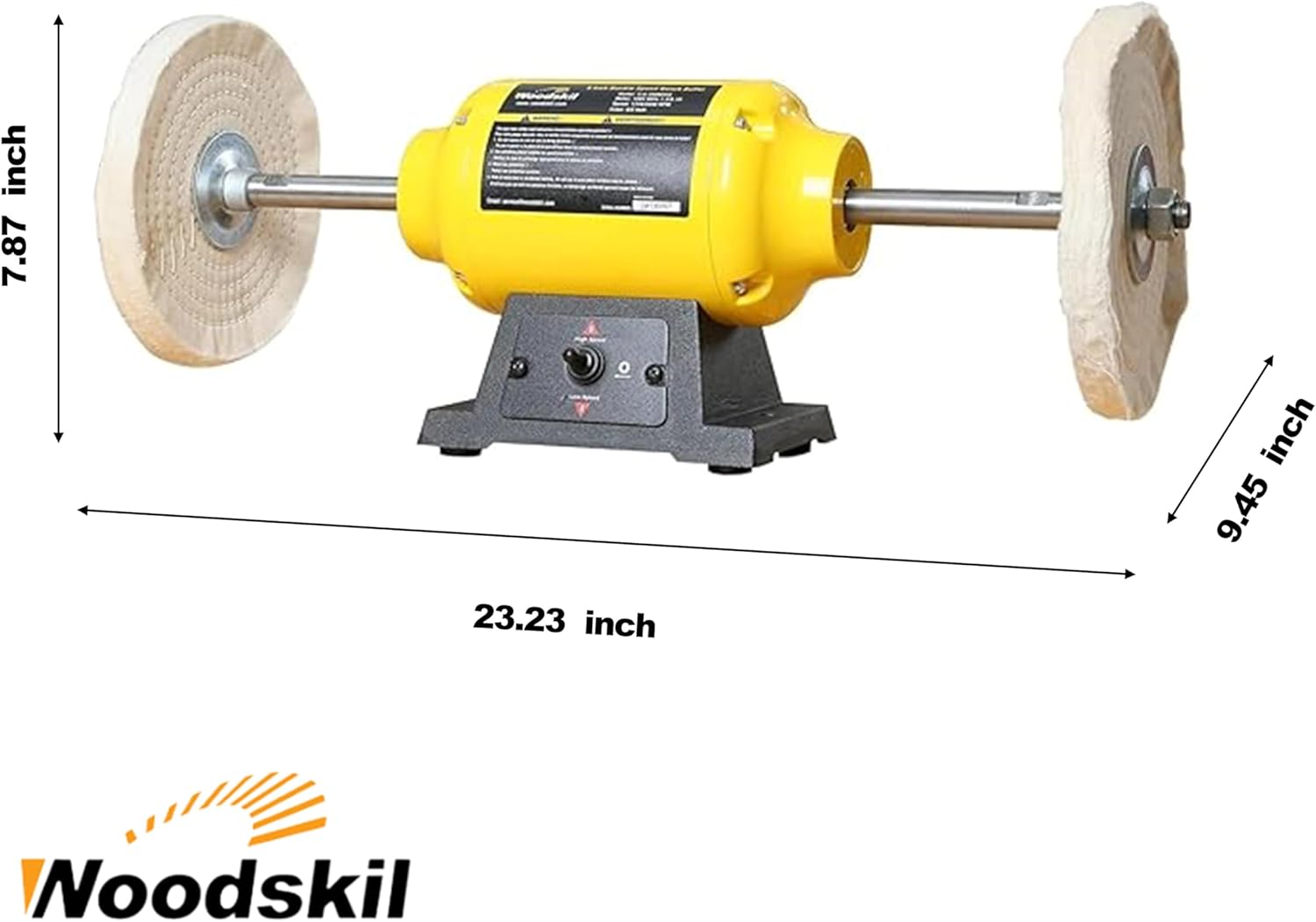 1.8/3.1A 1725/3450 RPM 8 inch Dual Speed Bench Buffer Polisher TLG-200BGDS