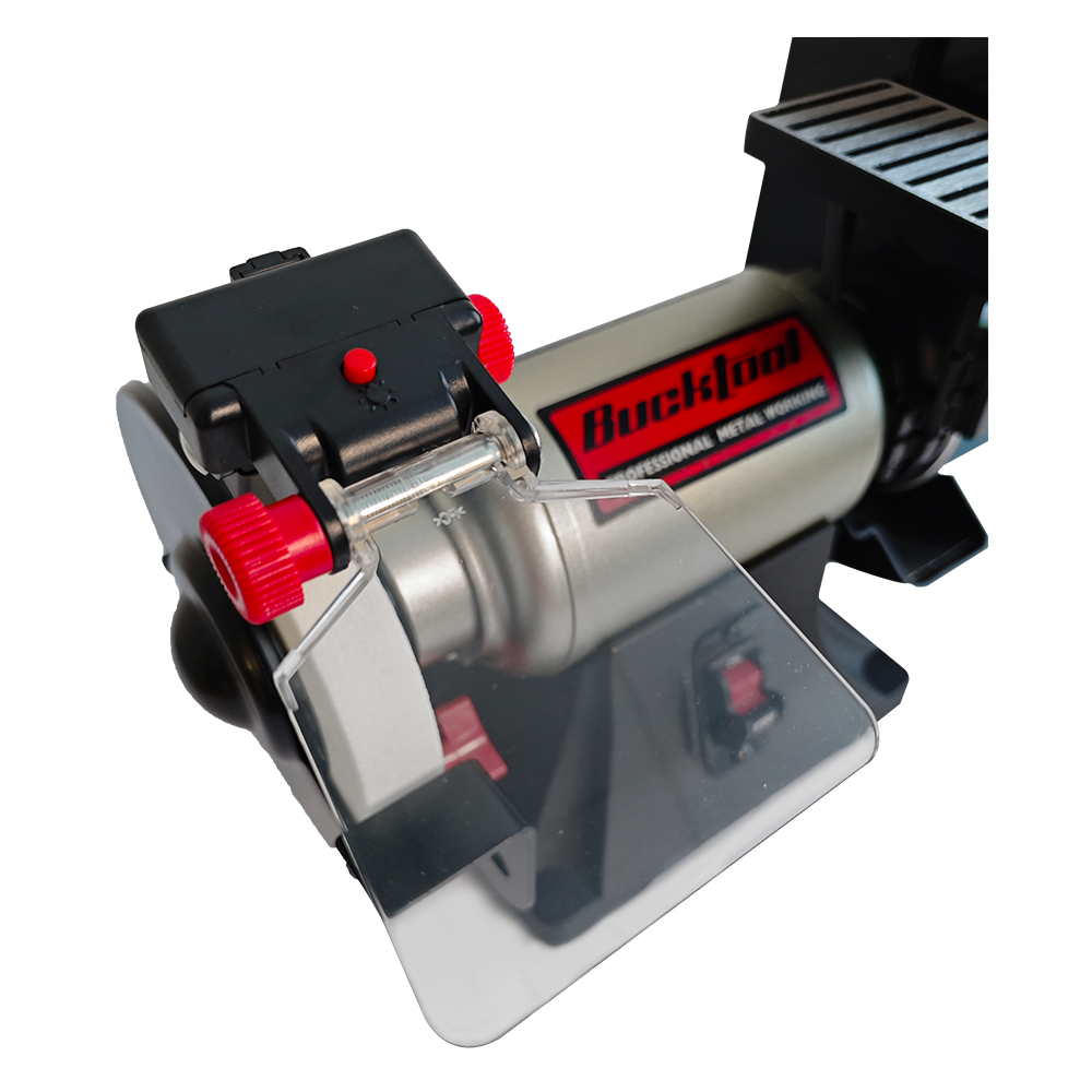 Bucktool Combo 2" x 42" Belt Sander 6" Bench Grinder, Knife Sharpener with Large Work Table