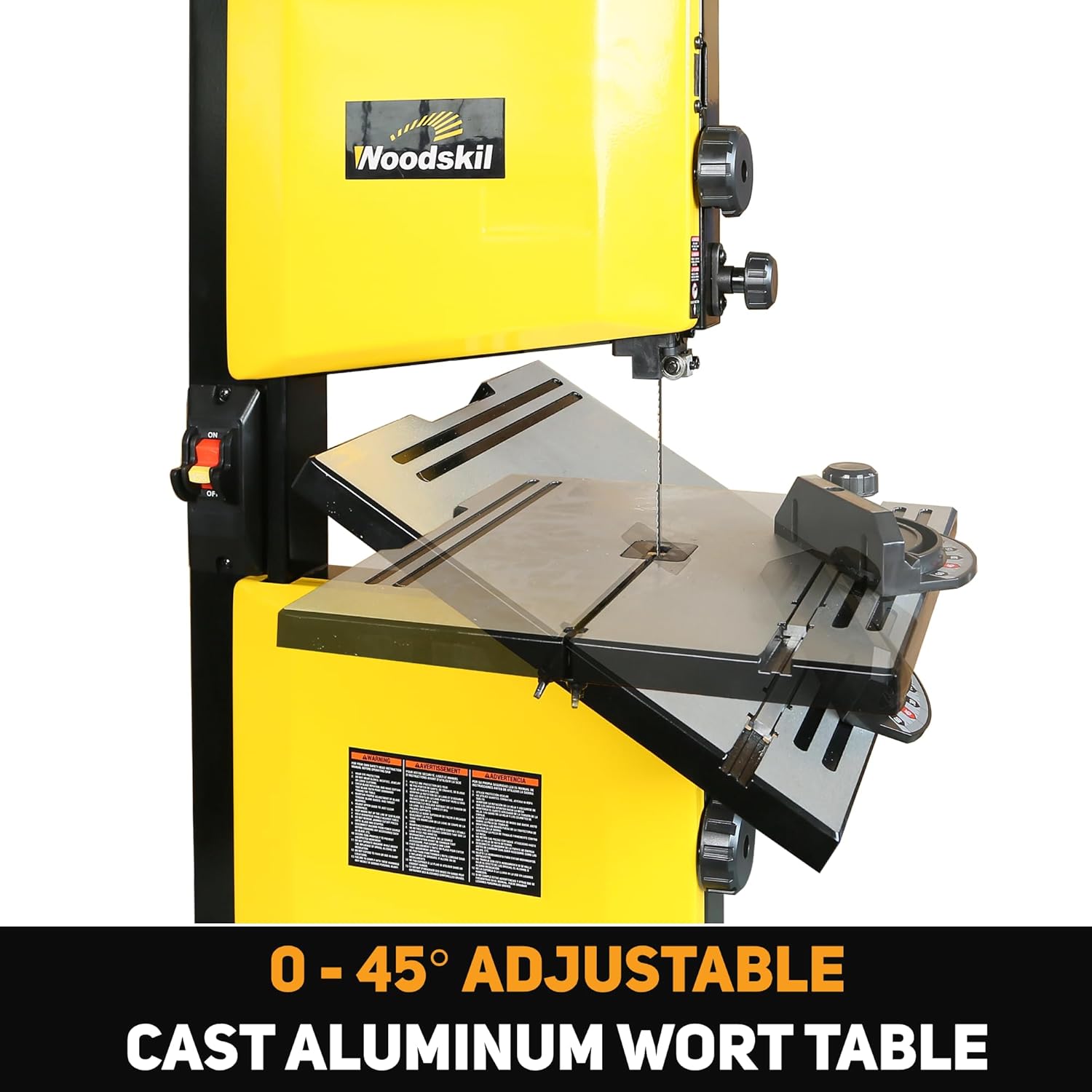 3-Amp 9-Inch 2500FPM Benchtop Bandsaw with Removable Safty Key, Cast Aluminum Table