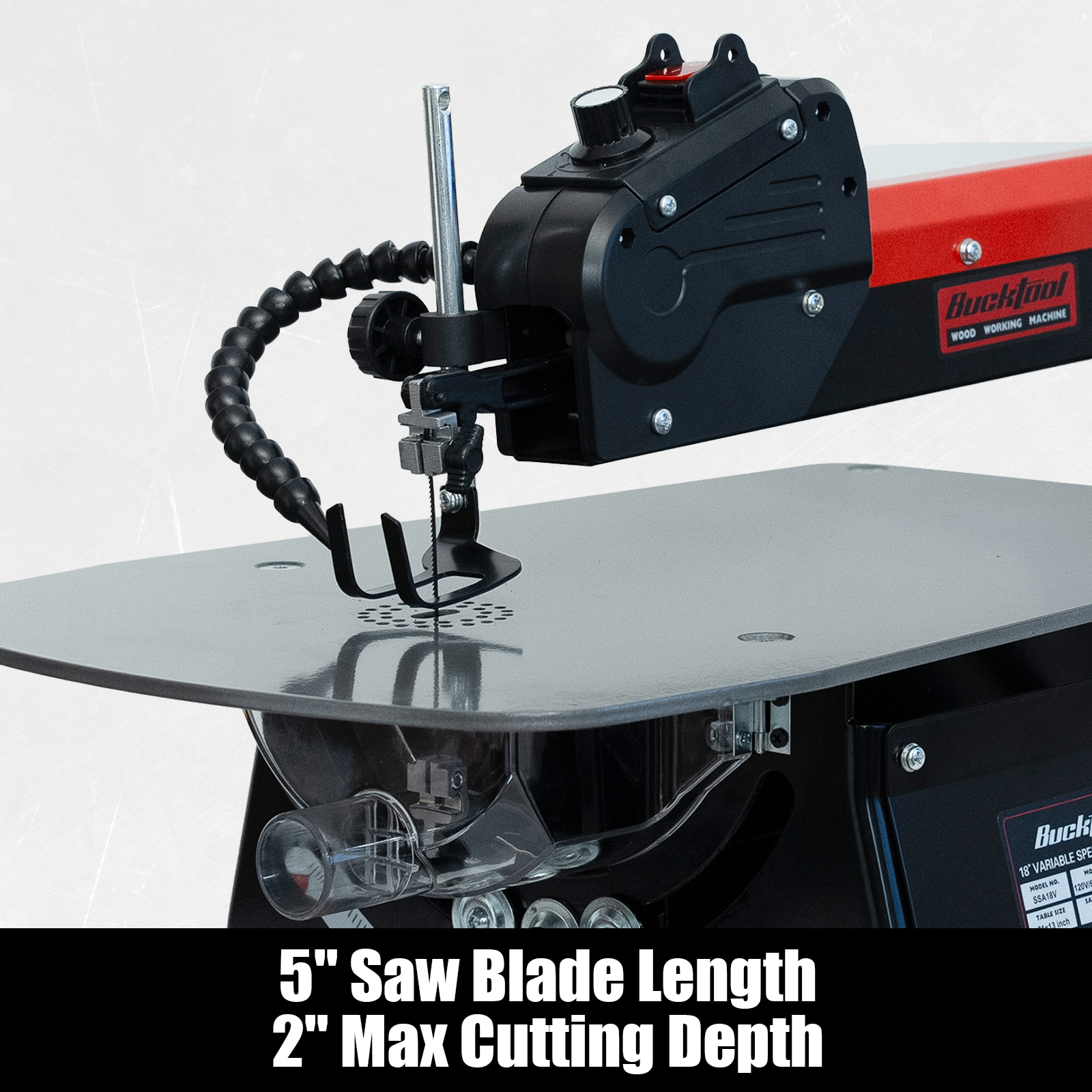 Bucktool 18 Inch Variable Speed Scroll Saw, 1.3A Power Scroll Saws SSA18V