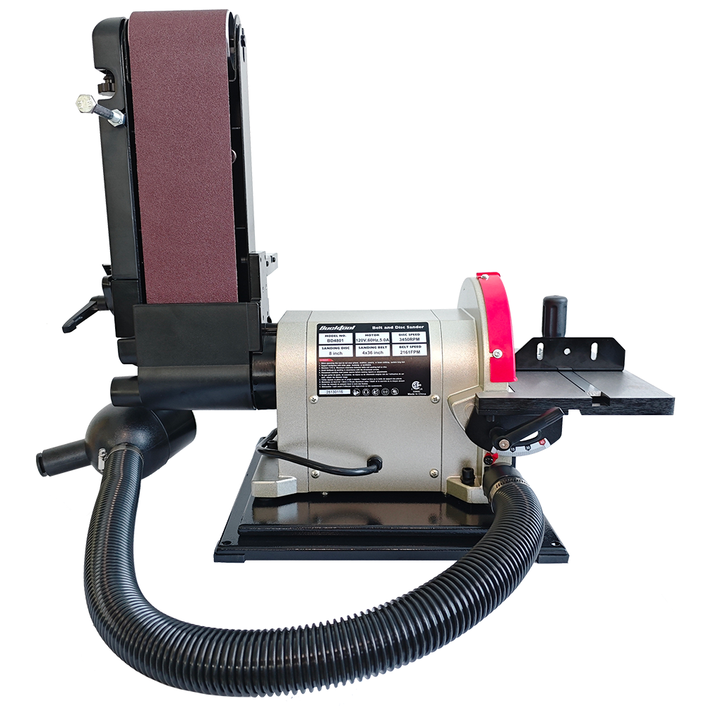 BUCKTOOL Bench Belt Sander, 4 x 36 in. Belt & 8 in. Disc, 5.0A 3/4HP Direct-Drive Motor