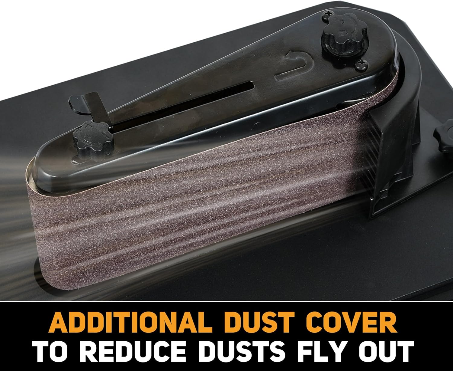 4A Variable Speed Oscillating Belt and Spindle Sander - 4x24" Belt, 5 Sanding Sleeves, 1000-1800RPM Adjustable Speed Control for Woodworking Projects OSM-2V