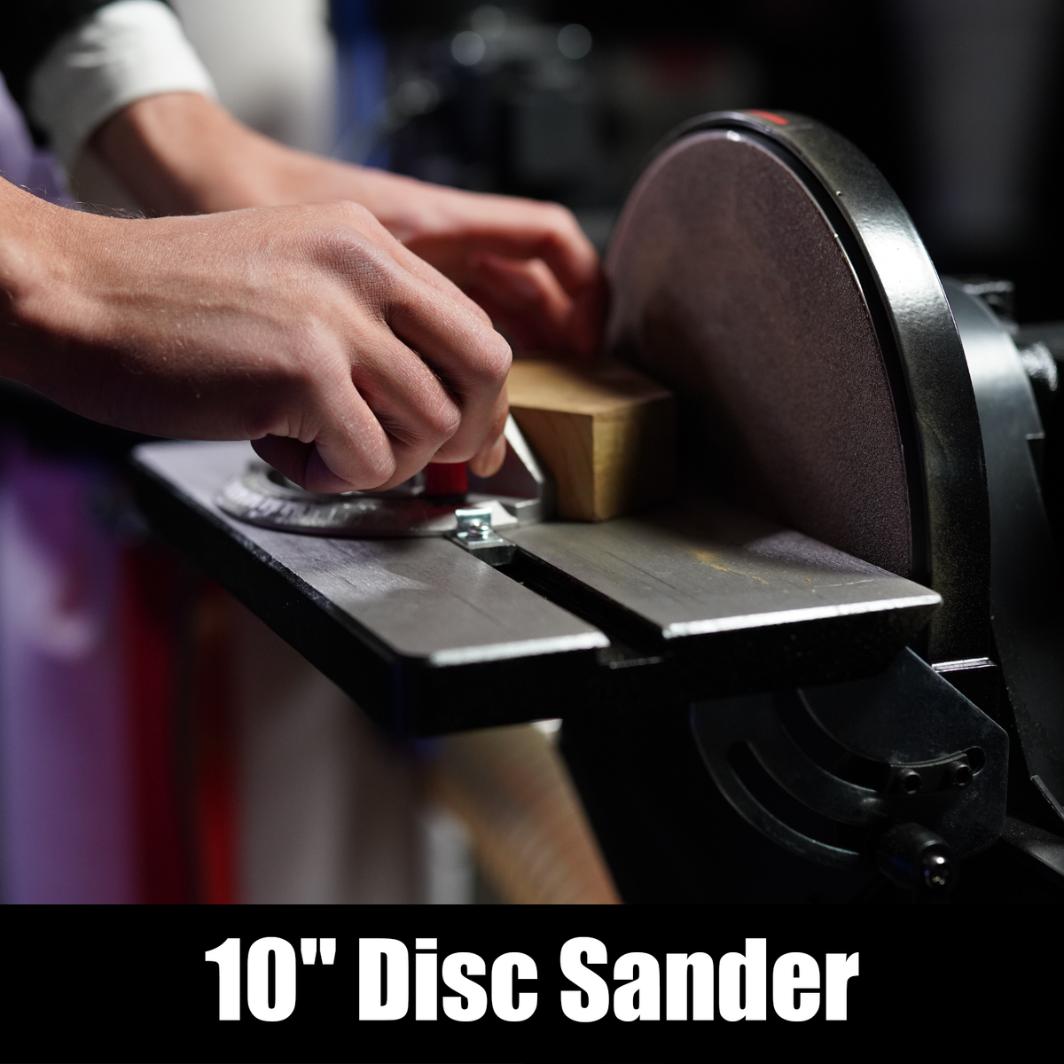 BUCKTOOL 1-1/2 HP Bench Belt Sander for Wood Working 6 in & 48 in Belt and 10 in Disc