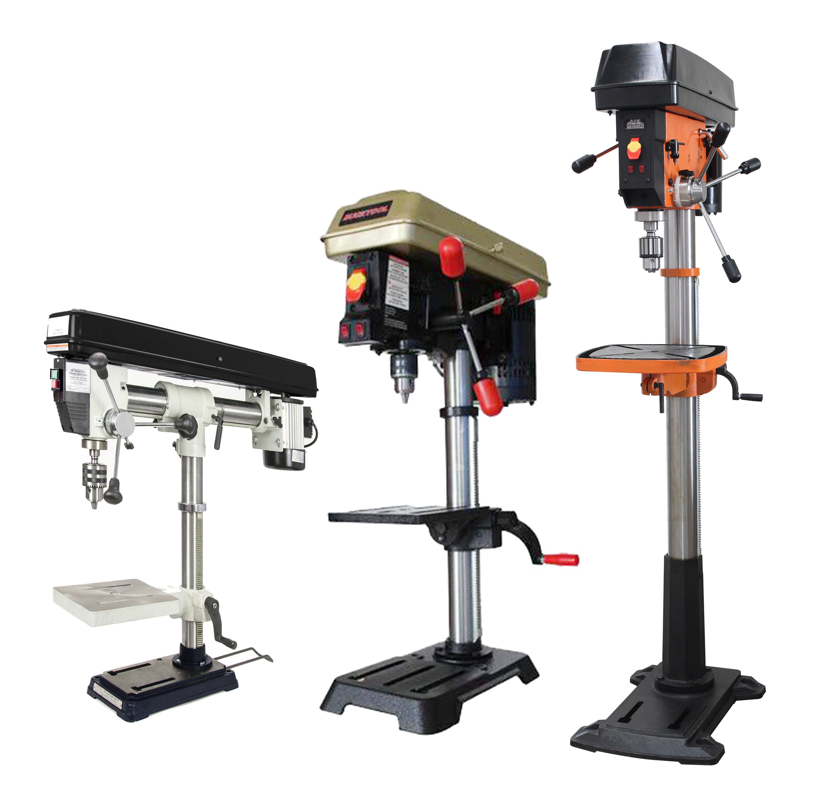 Three Different Types of Drill Presses - Bucktool