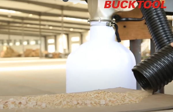 Keep your workspace clean with the BUCKTOOL Sawdust Collector