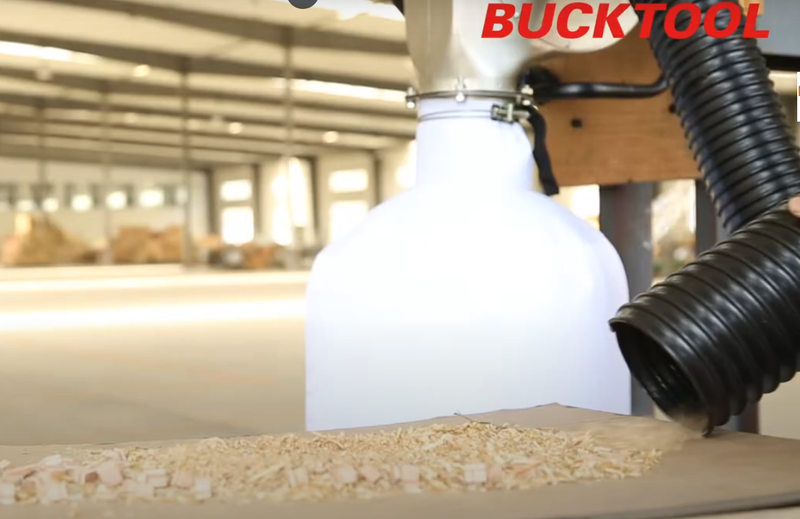 Keep your workspace clean with the BUCKTOOL Sawdust Collector