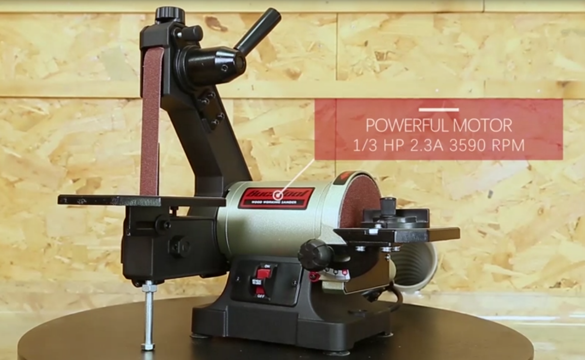 Enhance your woodworking projects with Bucktool 5 inch belt disc sander - Bucktool