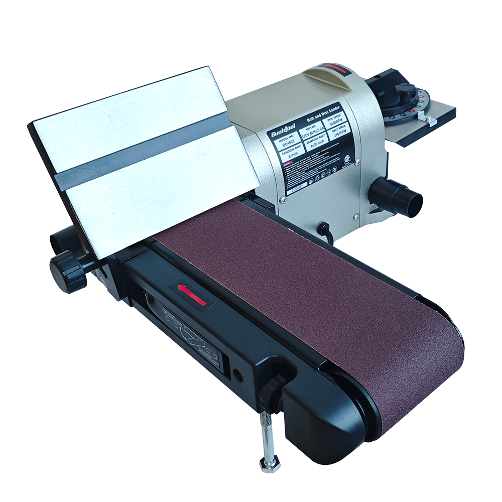 BUCKTOOL Belt Sander, with 4 x 36 in Belt & 6 in Disc, 5.0A 3/4HP Direct-Drive Motor with Portable Aluminum Base, BD4603