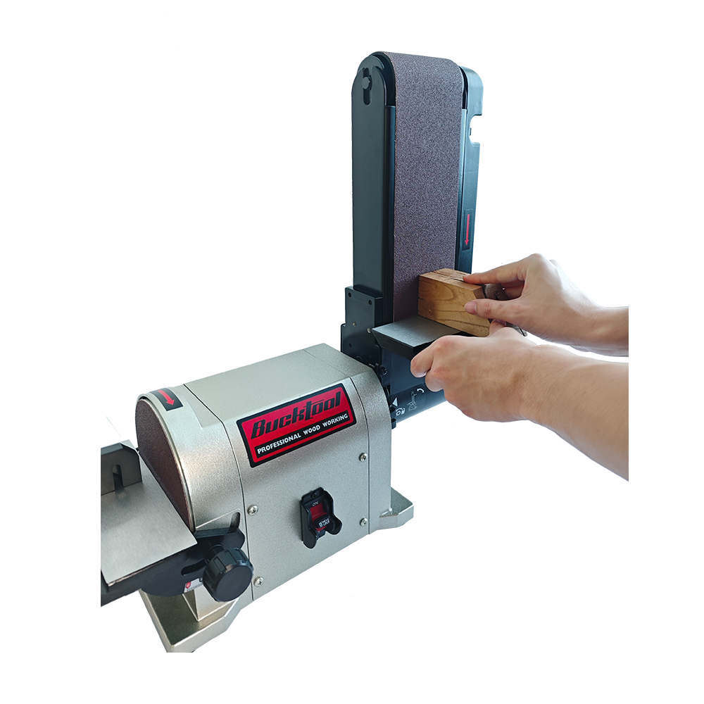 Bucktool 5.0A Belt Disc Sander 4 in. x 36 in. Belt and 6 in Disc Sander with 3/4HP Direct-drive Motor and Portable Al Base