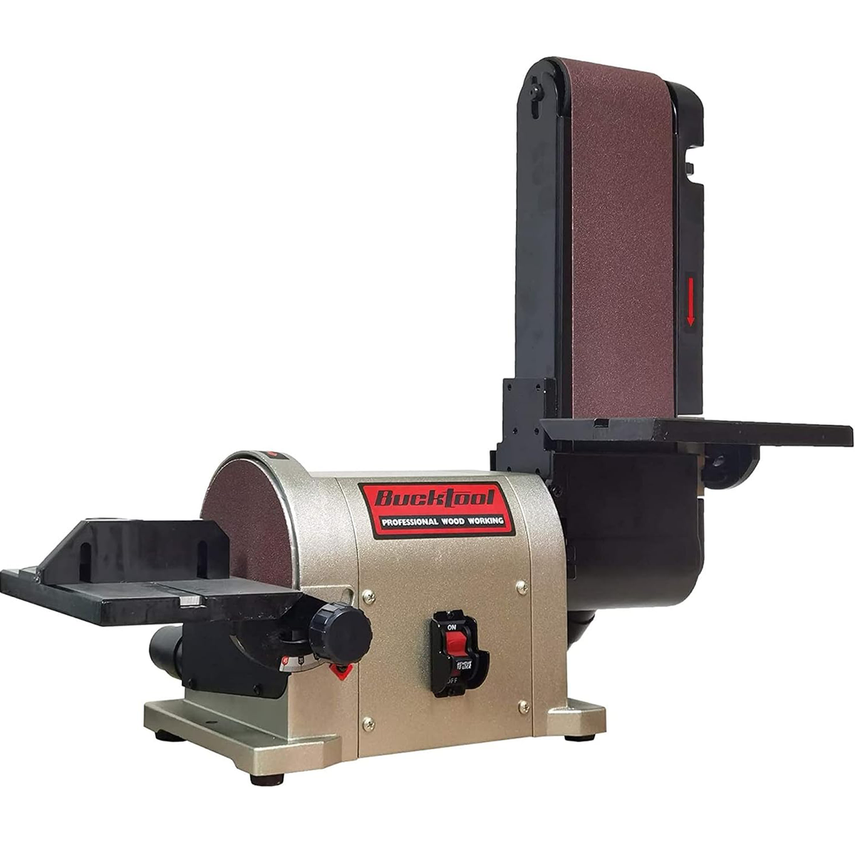 BUCKTOOL Belt Sander, with 4 x 36 in. Belt & 6 in. Disc, 5.0A 3/4HP Direct-Drive Motor with Portable Aluminum Base, BD4603