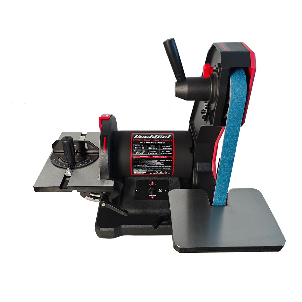 BUCKTOOL Dual-Speed 1″ x 42″ Belt Disc Sander Combo with Direct