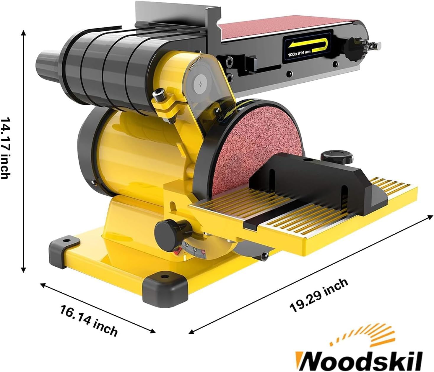 Woodskil 4.3A Belt Sander, 4 x 36 in. Belt & 6 in. Disc Sander BD-4602