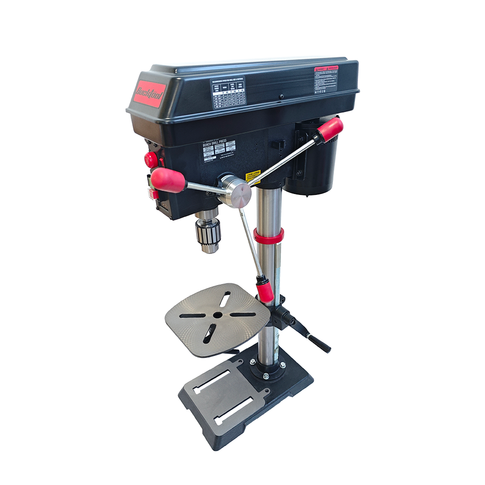 BUCKTOOL Bench Drill Press, 12-Inch, 6.2A, 3/4HP Variable Speed with Laser Guide and Work Light