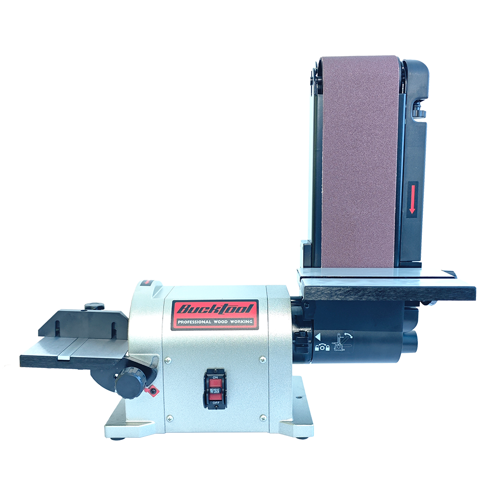 BUCKTOOL Belt Sander, 5.0A, 4 x 36 in. Belt, 6 in. Disc, 3/4HP Direct-Drive Motor with Portable Aluminum Base, BD4603