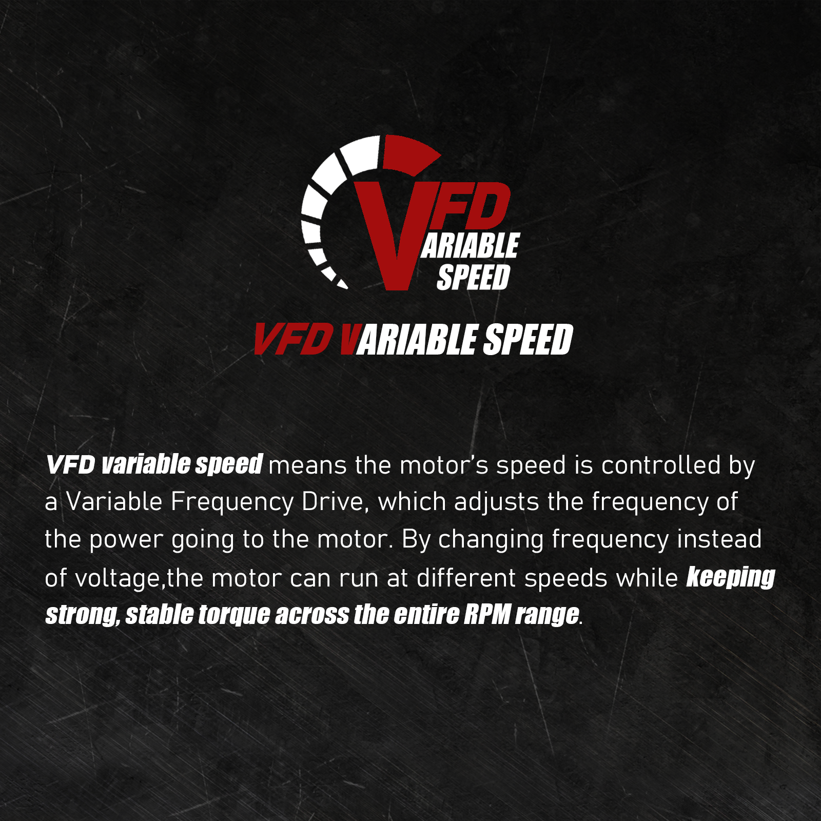 BUCKTOOL 1HP VFD Motor 8-Inch Variable Speed Bench Buffer Polisher TDS-I200VBG