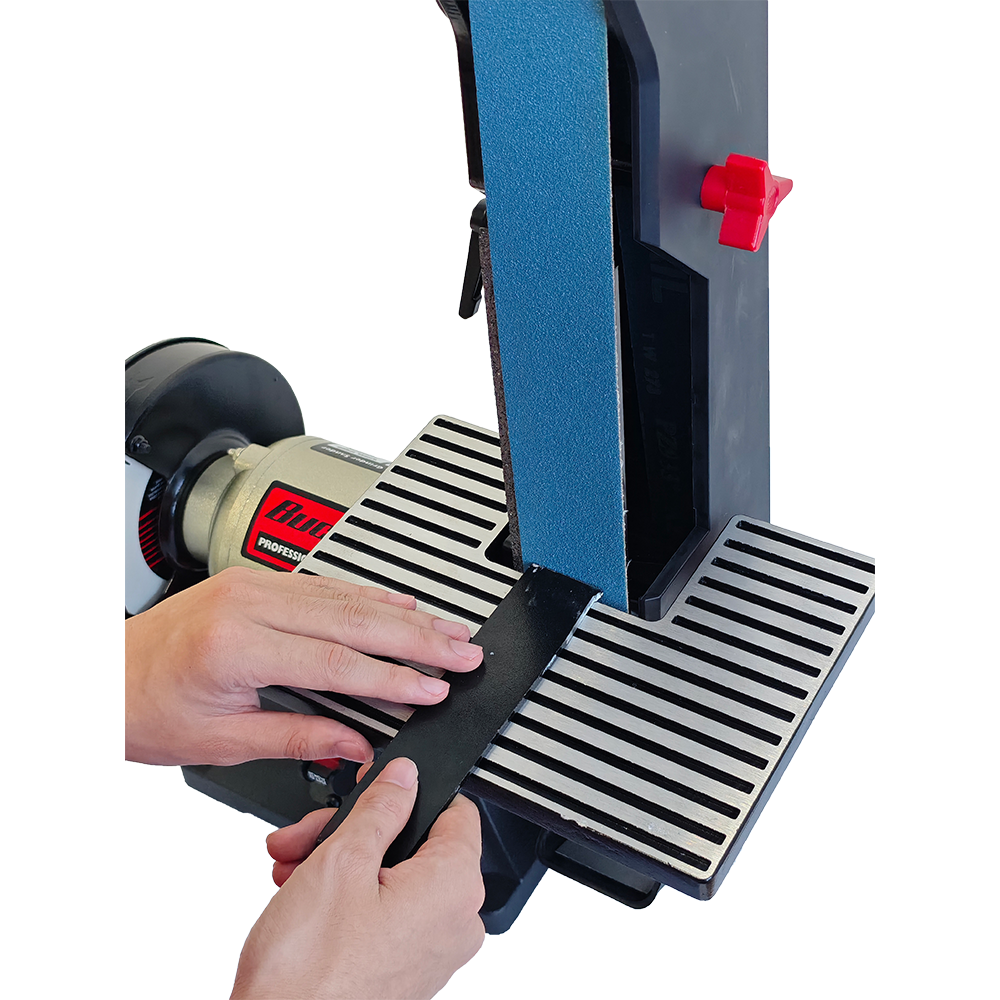 Bucktool Combo 2" x 42" Belt Sander 6" Bench Grinder, Knife Sharpener with Large Work Table