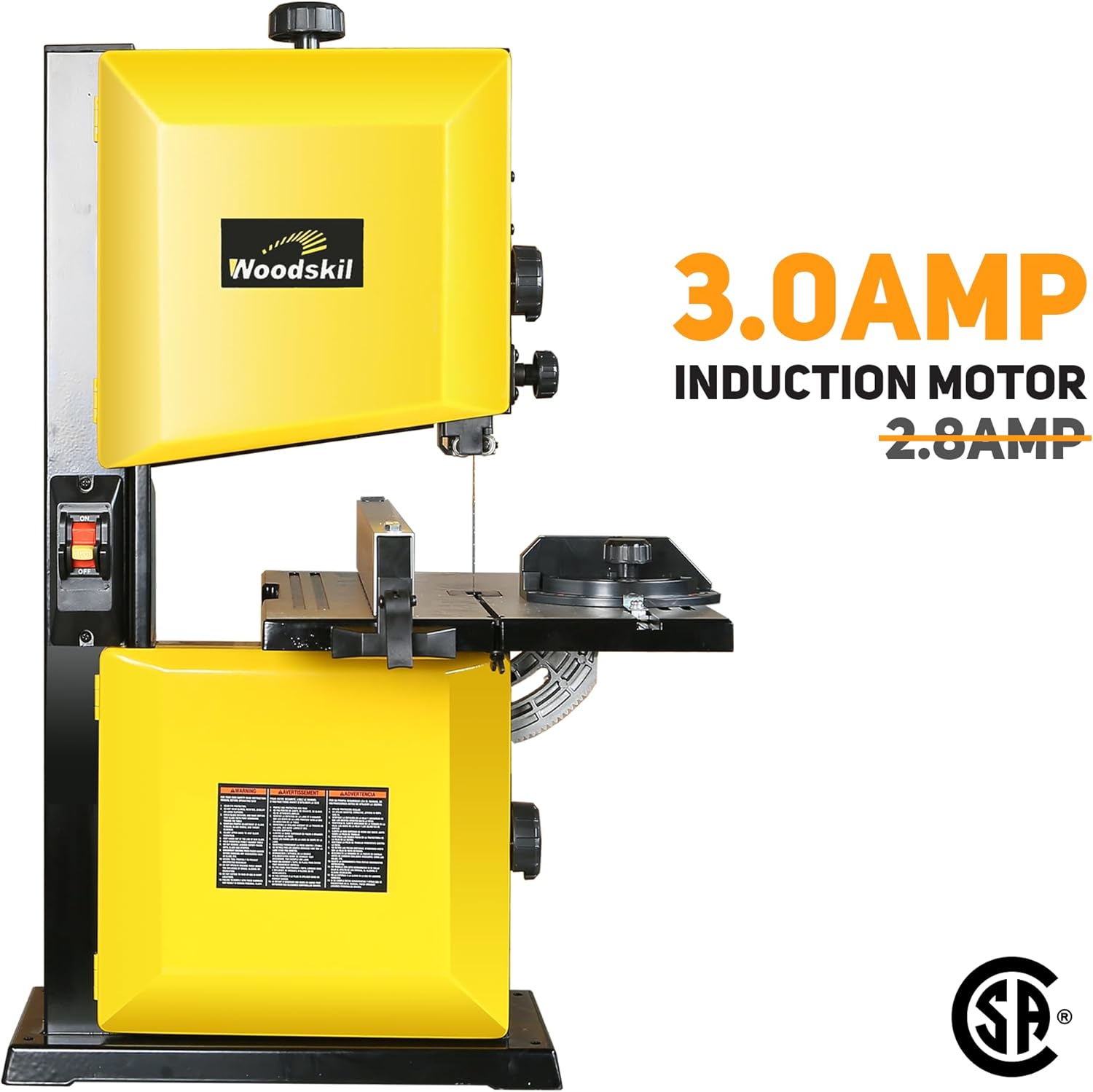 3-Amp 9-Inch 2500FPM Benchtop Bandsaw with Removable Safty Key, Cast Aluminum Table
