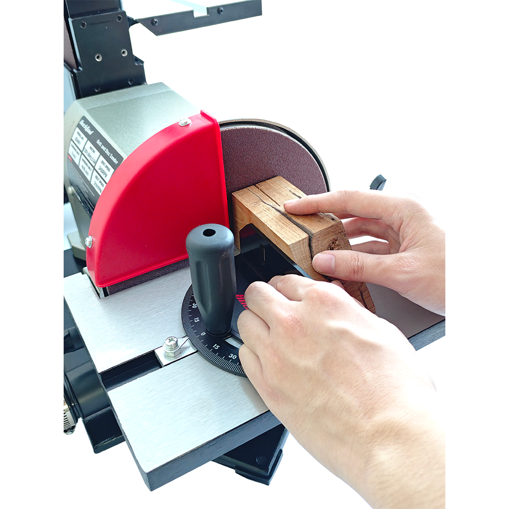 BUCKTOOL 4″ x 36″ Belt Sander & 8″ Disc Bench Sander with 3/4 HP Direct-Drive Motor, Rotating Base & Dust Collection Kit for Woodworking