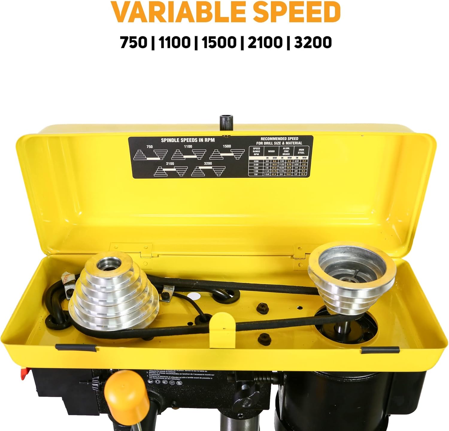 8 Inch Drill Press, 2.3 Amp 5-Speed Bench Drill Press with Laser Guide and Cast Iron Worktable