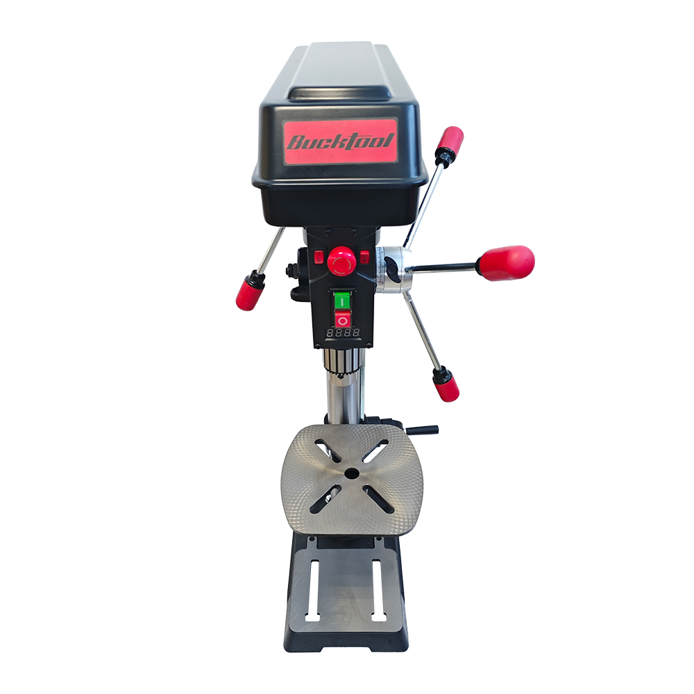 BUCKTOOL Bench Drill Press, 12-Inch, 6.2A, 3/4HP Variable Speed with Laser Guide and Work Light
