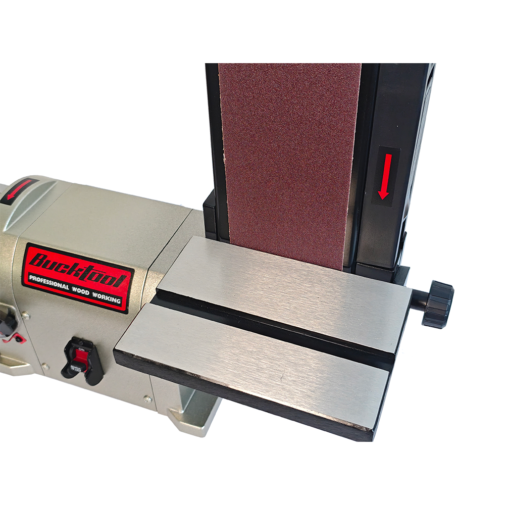 Bucktool 5.0A Belt Disc Sander 4 in. x 36 in. Belt and 6 in Disc Sander with 3/4HP Direct-drive Motor and Portable Al Base