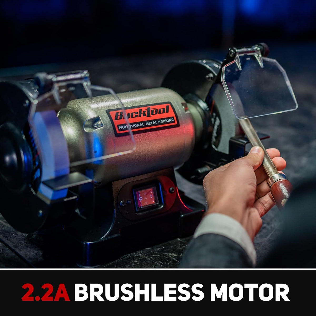 BUCKTOOL 6-Inch Low-Speed Bench Grinder, TLG-150S