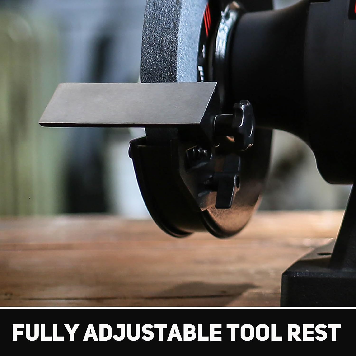 BUCKTOOL 1.0 HP 8 Inch High Speed Bench Grinder, 3590 RPM Table Grinder with 4.8A Motor, High Precision Wobble-free Wheel Grinder, TDS-200HD