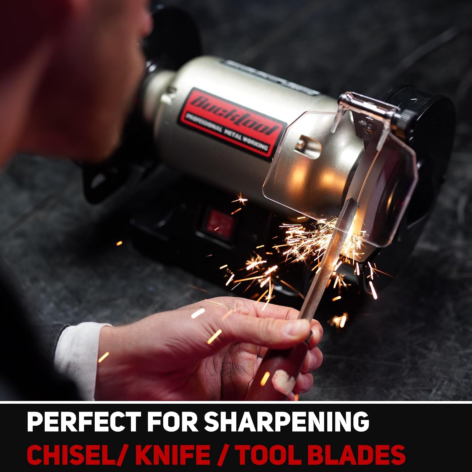 BUCKTOOL 6-Inch Low-Speed Bench Grinder, TLG-150S