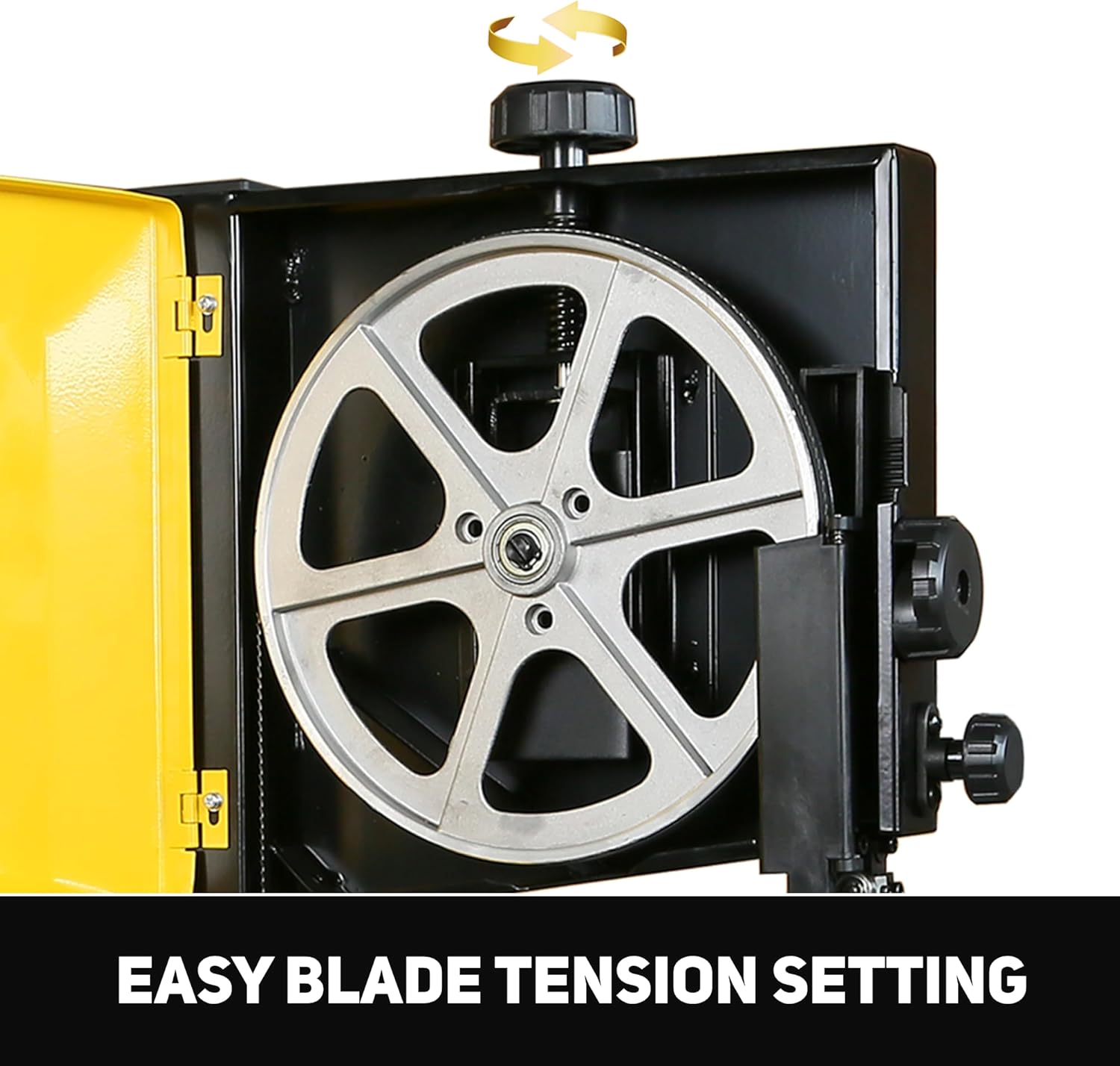 3-Amp 9-Inch 2500FPM Benchtop Bandsaw with Removable Safty Key, Cast Aluminum Table