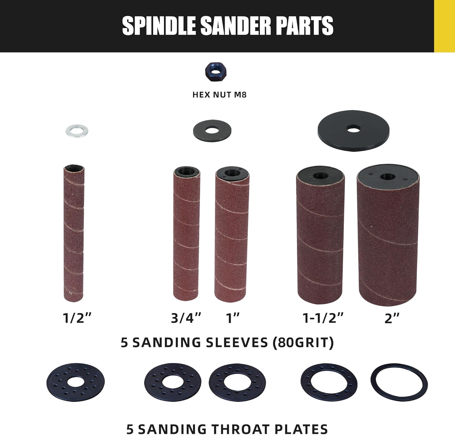 4A Variable Speed Oscillating Belt and Spindle Sander - 4x24" Belt, 5 Sanding Sleeves, 1000-1800RPM Adjustable Speed Control for Woodworking Projects OSM-2V