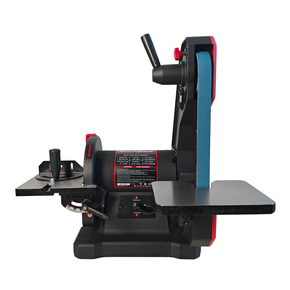 BUCKTOOL Dual-Speed 1″ x 42″ Belt Disc Sander Combo with 3/4 HP 4.8A Direct-Drive Motor for Professional Metalworking BD1801DS
