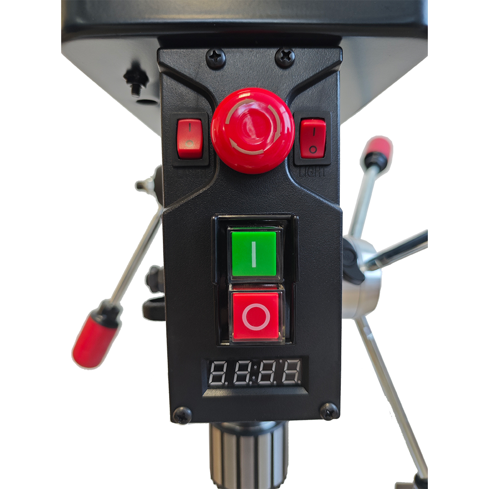 BUCKTOOL Bench Drill Press, 12-Inch, 6.2A, 3/4HP Variable Speed with Laser Guide and Work Light