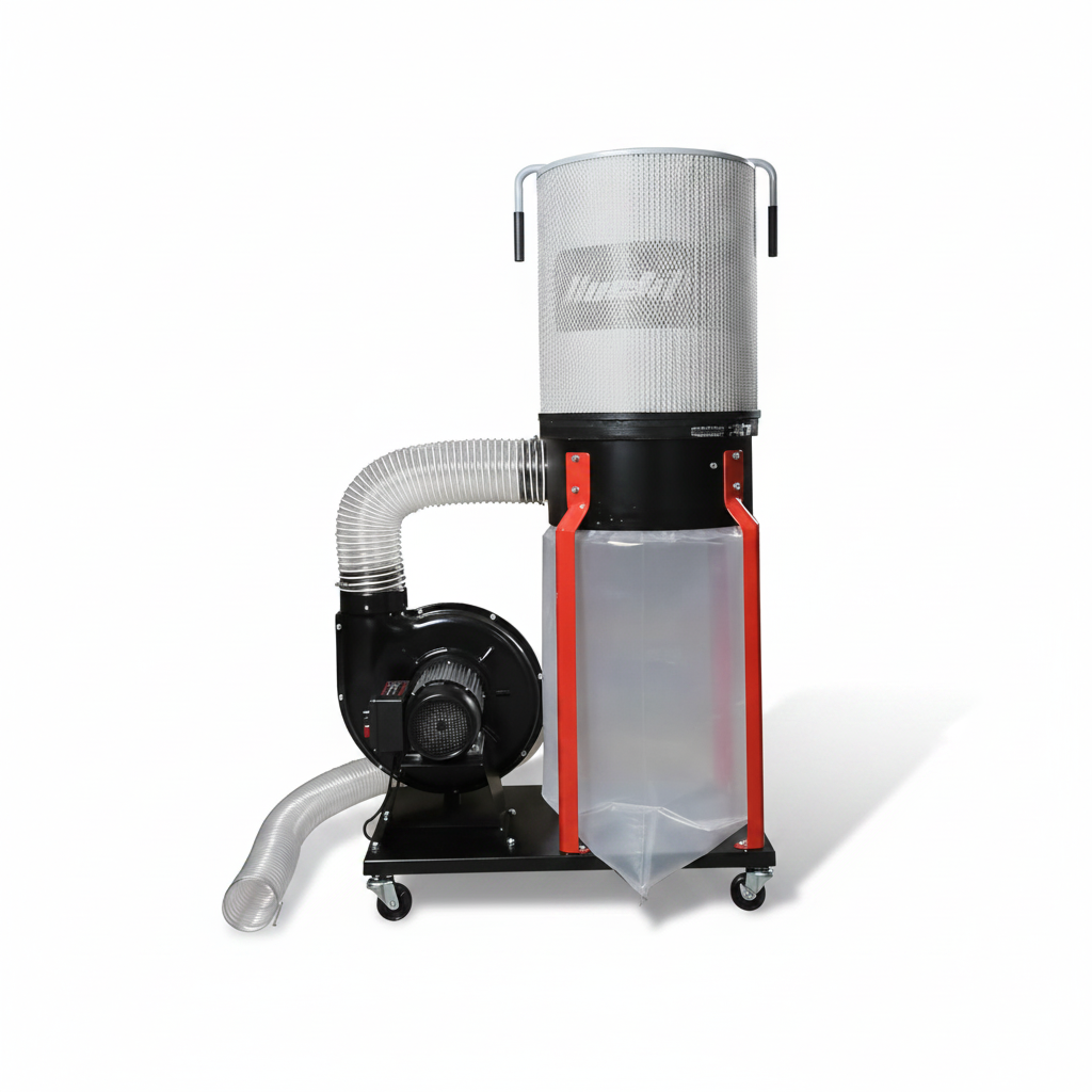 BUCKTOOL DC1100 1-1/2HP 1100 CFM Woodworking Dust Collector with 2-Micron Canister Filter