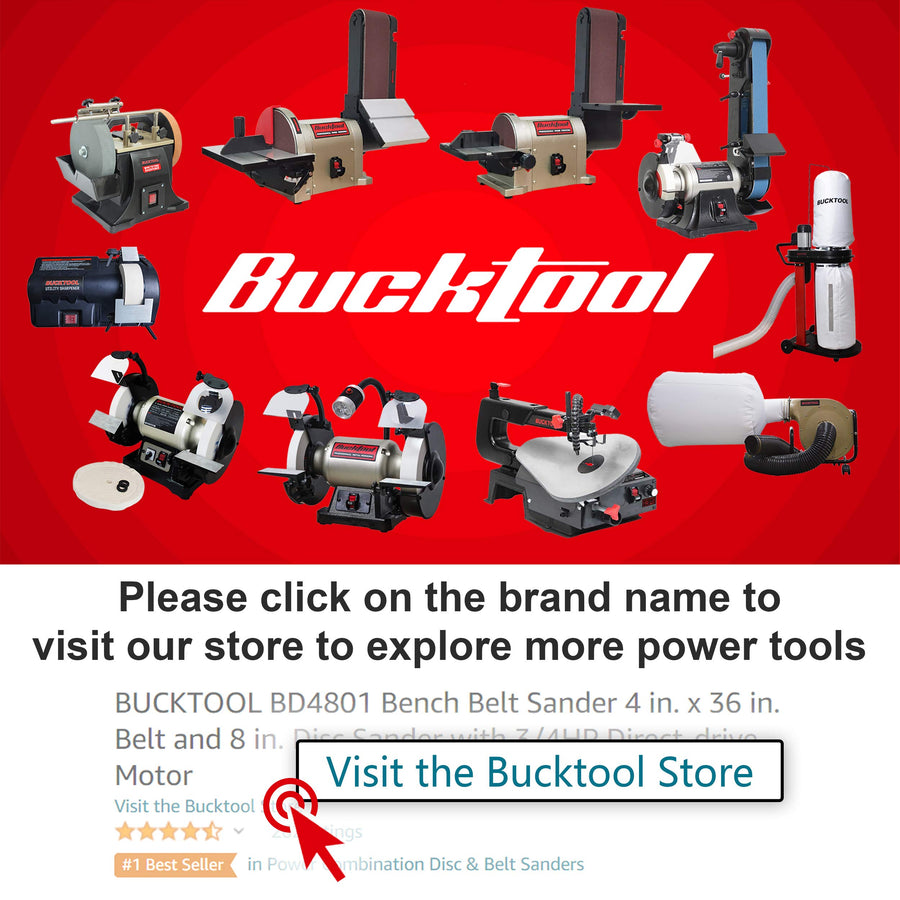 BUCKTOOL BD4801 Bench Belt Sander: 4