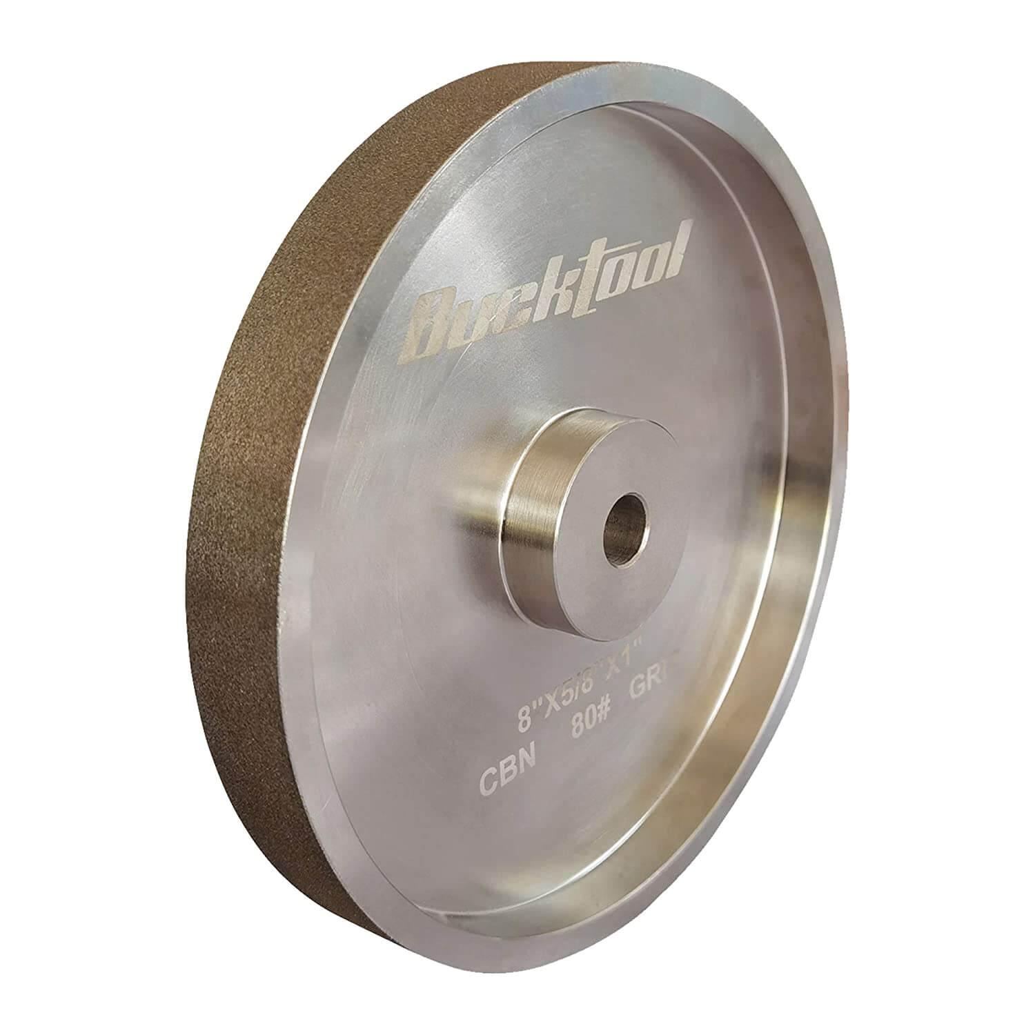 BUCKTOOL CBN Grinding Wheel, Sharpening Wheel, High Speed Steel Tools, 180Grit, 8Inch, 1" Wide, 5/8" Arbor