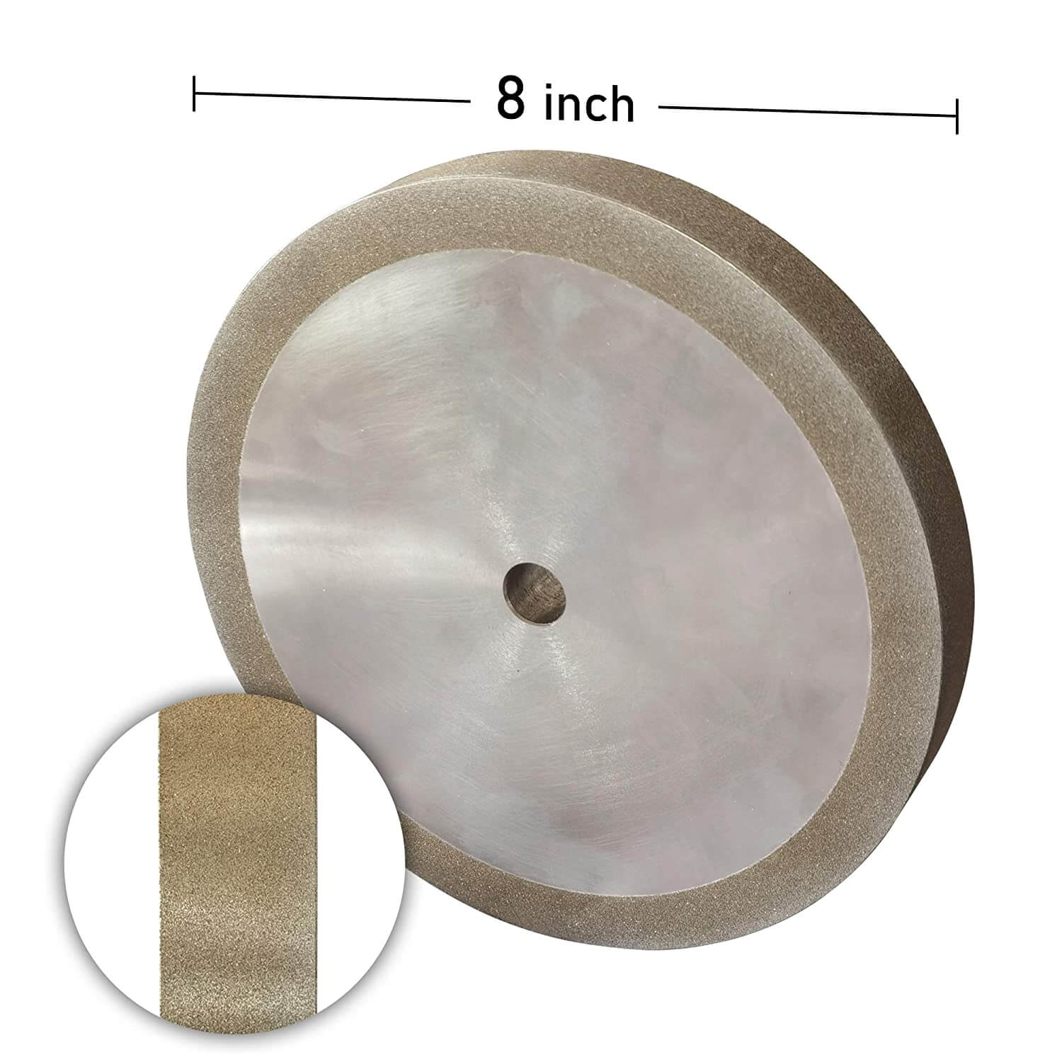 BUCKTOOL CBN Grinding Wheel, Sharpening Wheel, High Speed Steel Tools, 180Grit, 8Inch, 1" Wide, 5/8" Arbor