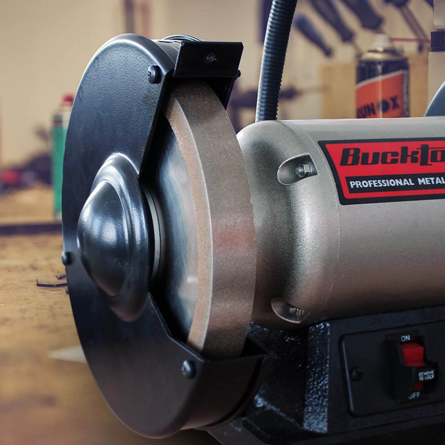 BUCKTOOL CBN Grinding Wheel, Sharpening Wheel, High Speed Steel Tools, 180Grit, 8Inch, 1" Wide, 5/8" Arbor